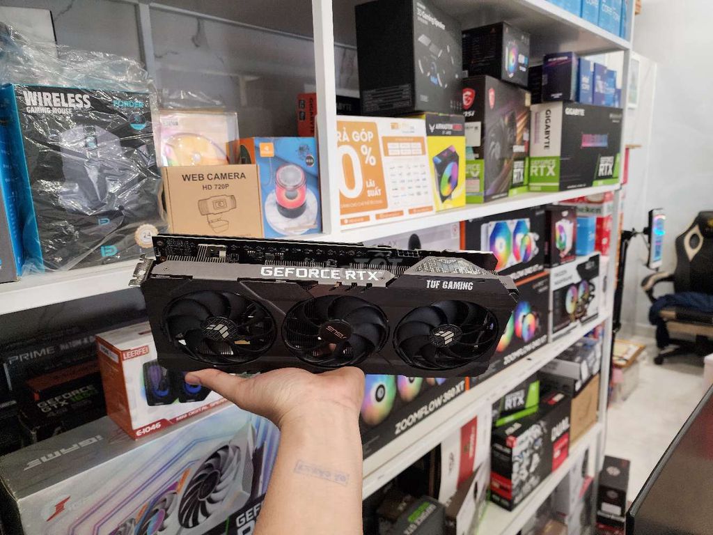 Vga RTX 3060 12G Asus TUF Gaming 3 Fan Gaming (Tạm hết hàng)